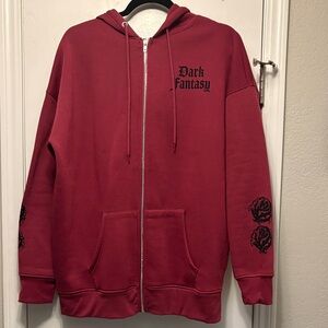 Dark Fantasy Women's Red Hoodie Jacket